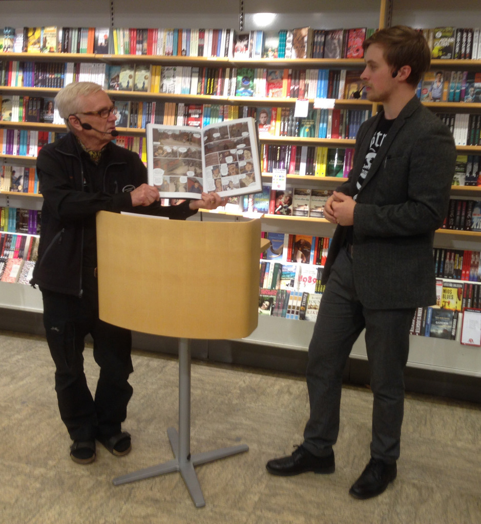 Emil Maxén berättade för Lennart Bergström om sin nya bok som kommer nästa år.